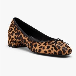 Birdies The Hummingbird 30 Heels- Leopard Calf Hair Print- Size 10- Retails $205